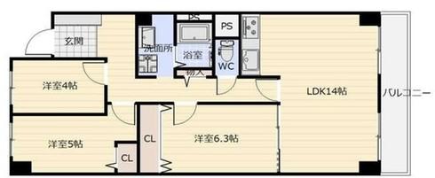 使い勝手のいい3LDK間取り