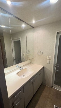 ワイドスパンの洗面台【2025年撮影（家具消し等のCG加工あり）】