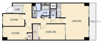使い勝手のいい3LDK間取り