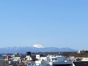 共用廊下から富士山眺望