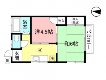 202号室参考間取図